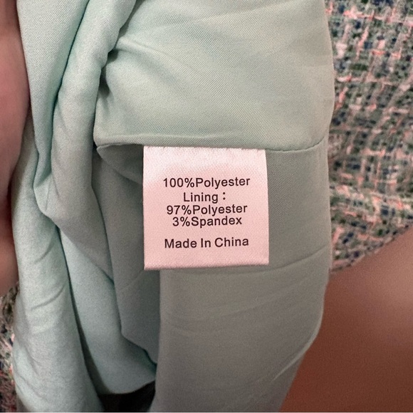 Tuckernuck Sea Glass Tweed Jackie Dress Mixed Turquoise Blue Green XXXL NWT New - Picture 16 of 16